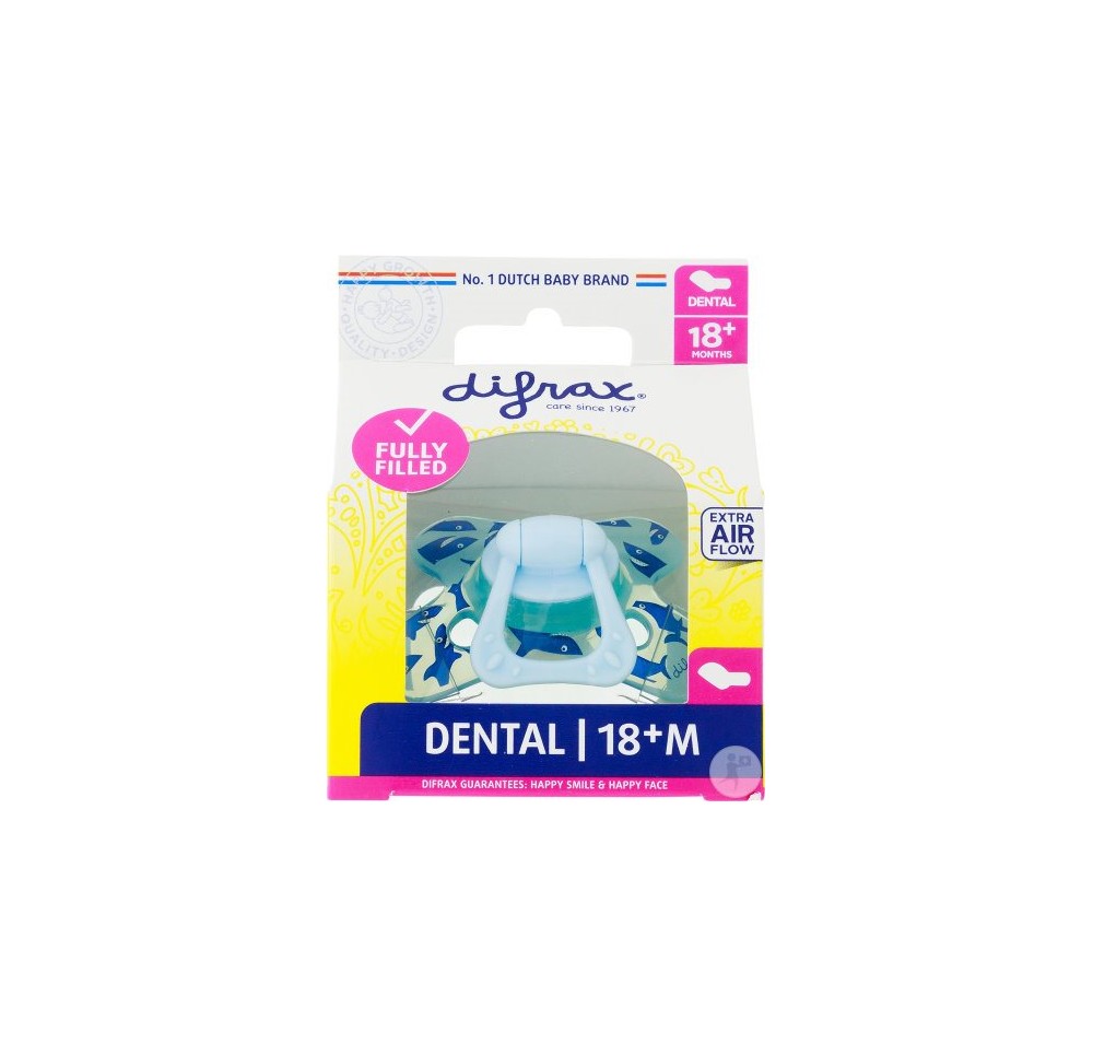DIFRAX sucette dental 18+M silicone