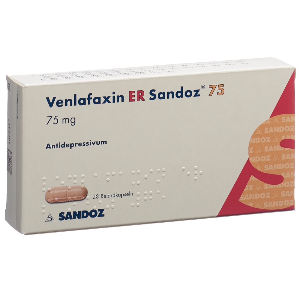 VENLAFAXINE ER Sandoz caps ret 75 mg 28 pce VENLAFAXINE ER Sandoz caps ret 75 mg 28 pce