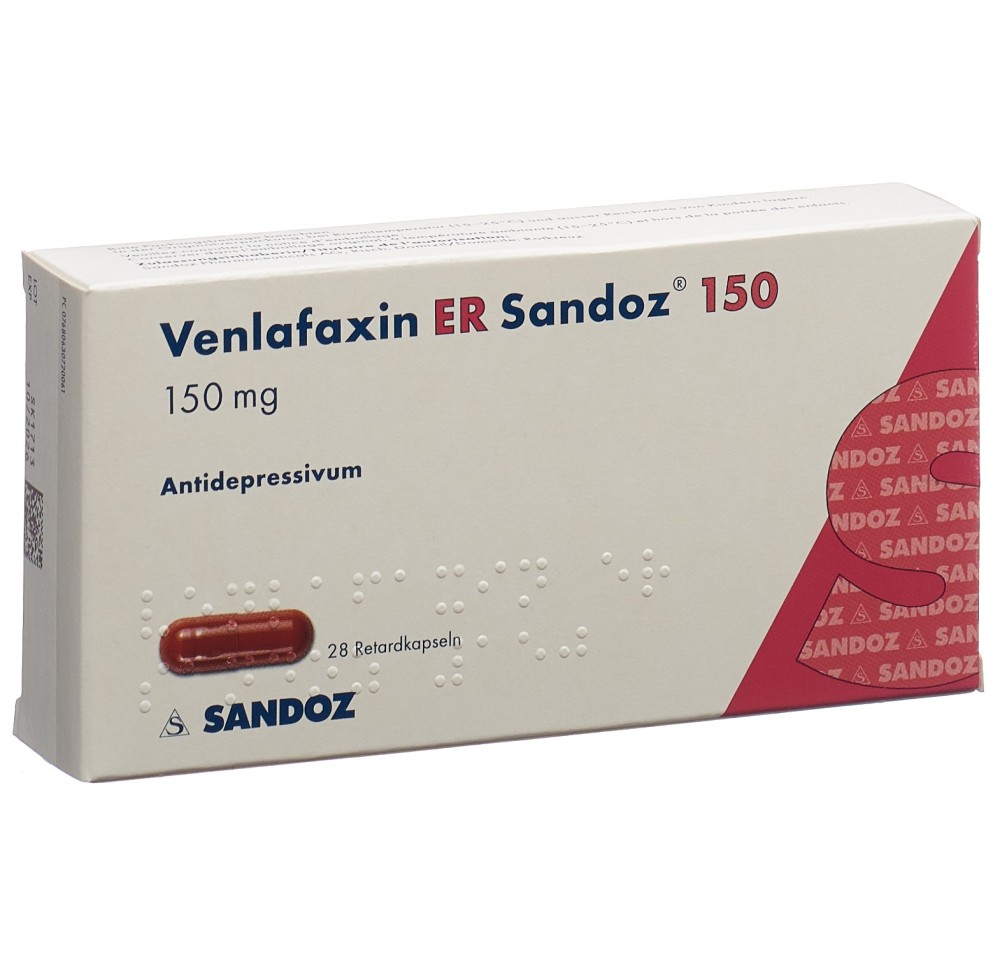 VENLAFAXINE ER Sandoz caps ret 150 mg 28 pce VENLAFAXINE ER Sandoz caps ret 150 mg 28 pce