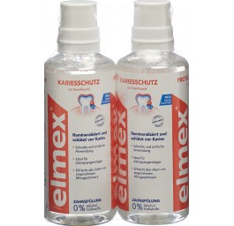 elmex PROTECTION CARIES eau dentaire duo 2 x 400 ml