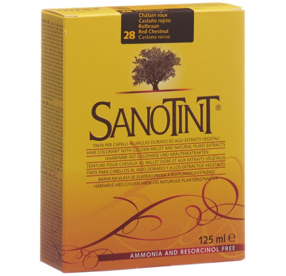 SANOTINT teinture cheveux 28 châtain roux SANOTINT teinture cheveux 28 châtain roux