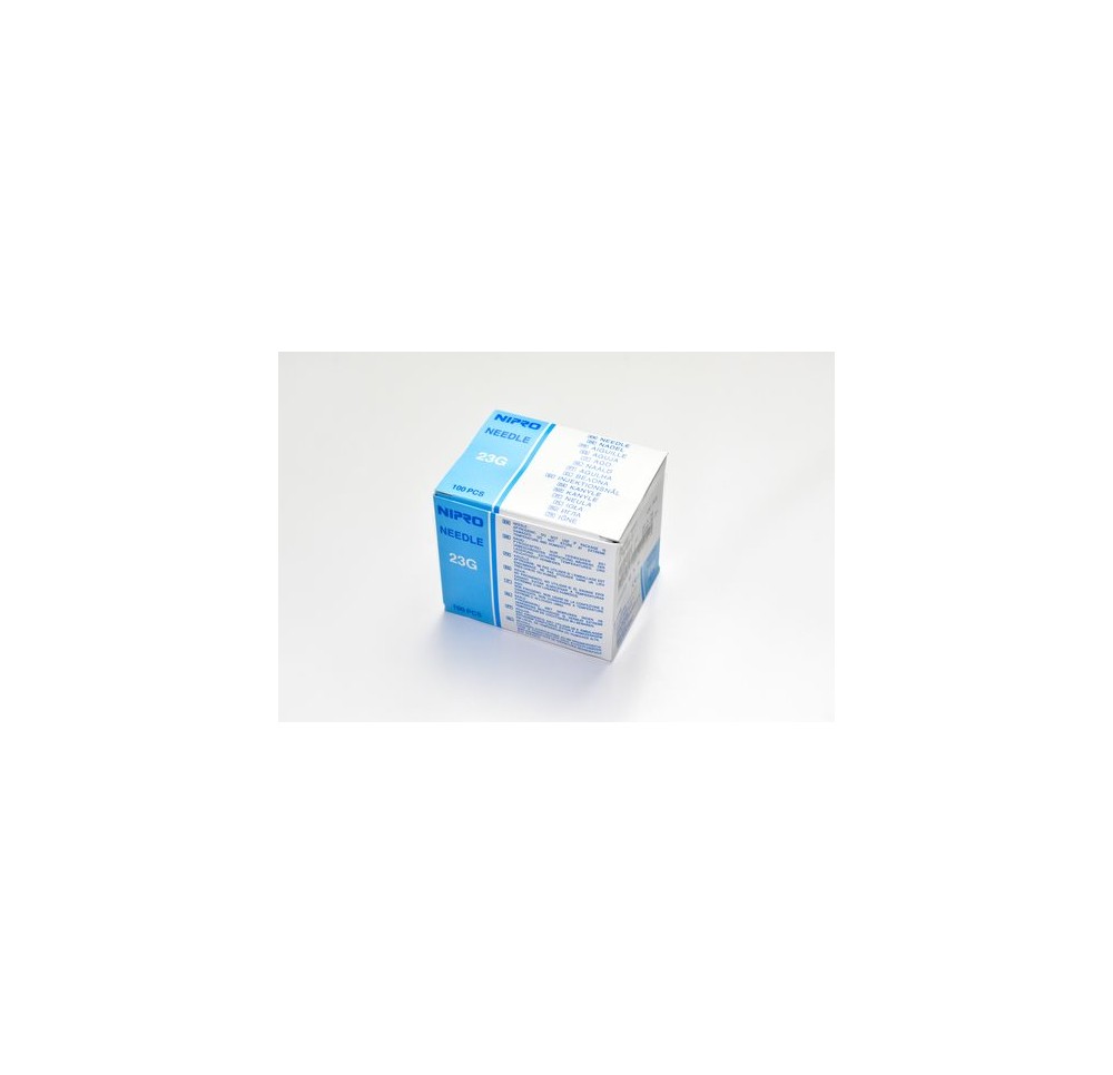 NIPRO aiguilles 0.6x32mm 23Gx1 1/4" bleu 100 pce