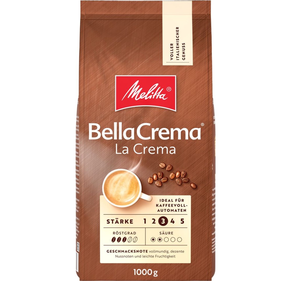 MELITTA Bella Crema grains de café lacrema 1 kg