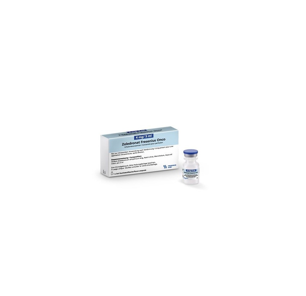 ZOLEDRONAT Fresenius Onco 4 mg/5ml flac 5 ml ZOLEDRONAT Fresenius Onco 4 mg/5ml flac 5 ml