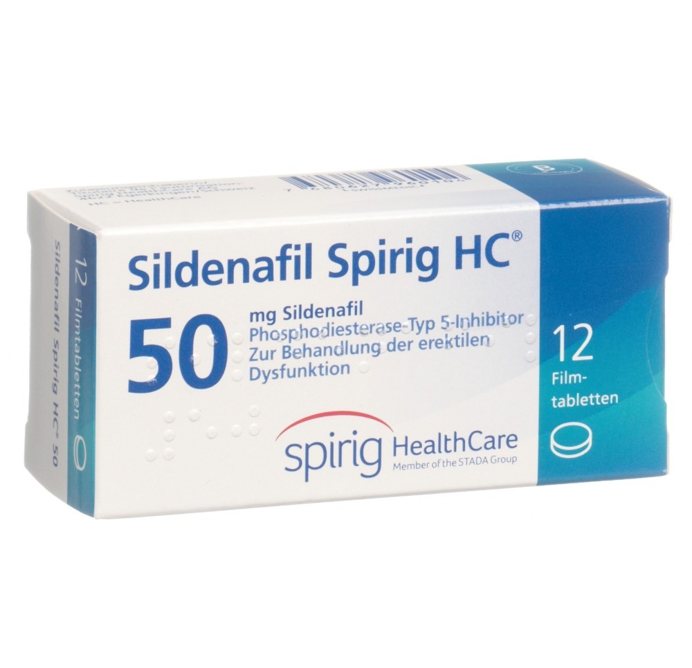 SILDENAFIL Spirig HC cpr pell 50 mg 12 pce SILDENAFIL Spirig HC cpr pell 50 mg 12 pce