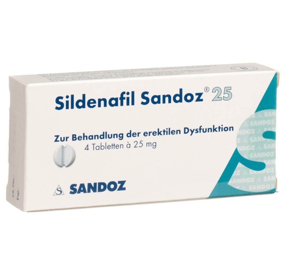 SILDENAFIL Sandoz cpr 25 mg 4 pce SILDENAFIL Sandoz cpr 25 mg 4 pce