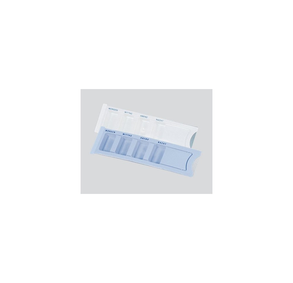 AMPRI distributeur médic 4 compart bleu 200 pce