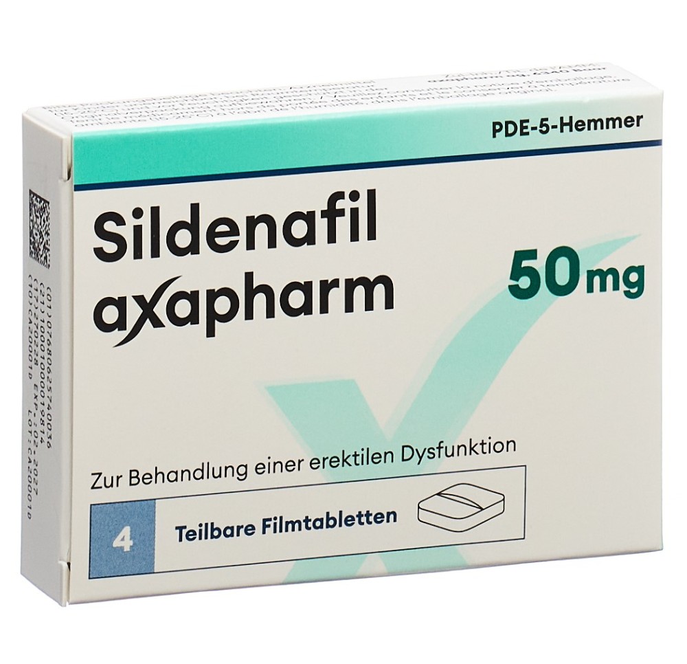 SILDENAFIL axapharm cpr pell 50 mg 4 pce SILDENAFIL axapharm cpr pell 50 mg 4 pce