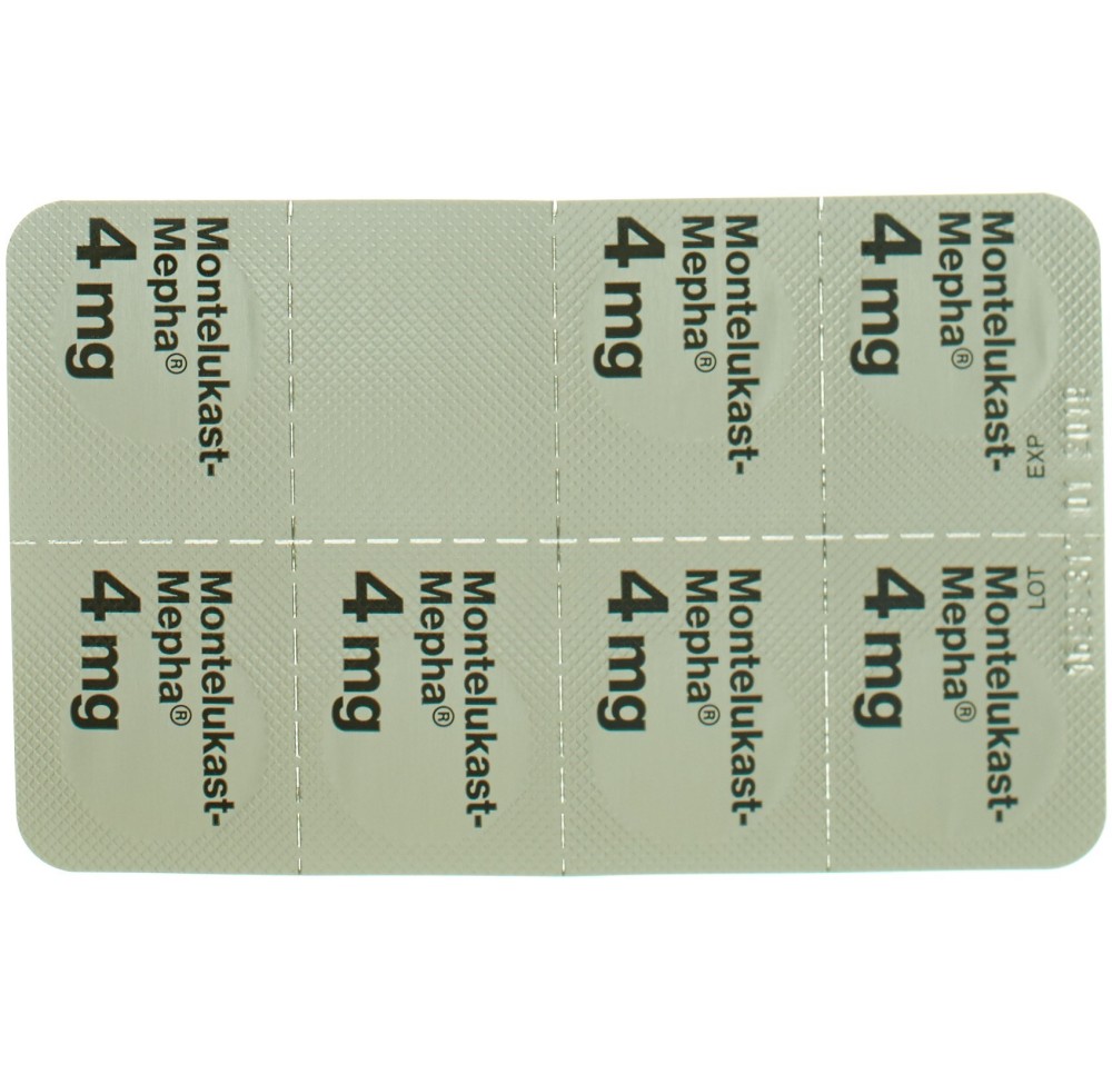 MONTELUKAST Mepha cpr croquer 4 mg 98 pce MONTELUKAST Mepha cpr croquer 4 mg 98 pce