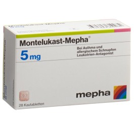MONTELUKAST Mepha cpr croquer 5 mg 28 pce