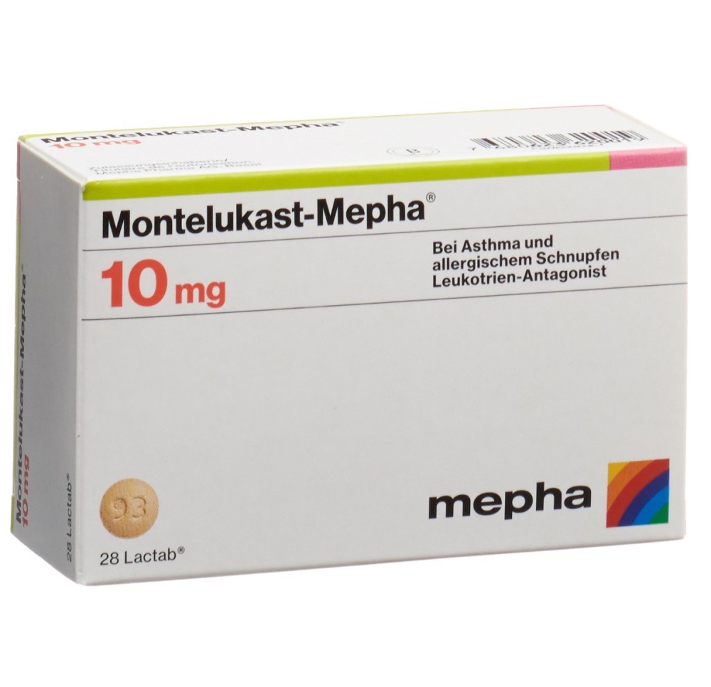 MONTELUKAST Mepha Lactab 10 mg 28 pce MONTELUKAST Mepha Lactab 10 mg 28 pce