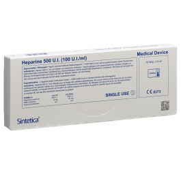 HEPARIN Sintetica sol inj 500 UI 10 amp 5 ml