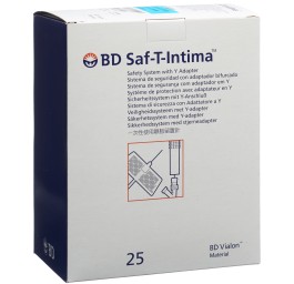 BD SAF-T-INTIMA 22G 0.9x19mm avec Y bleu 25 pce