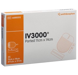 IV3000 fixation canule 11x14cm av orifices 25 pce