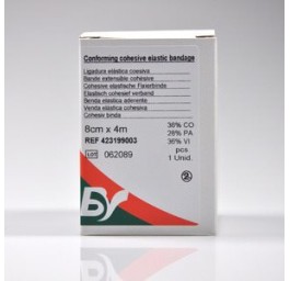 BASTOS bande extensi cohés 4mx8cm sa latex