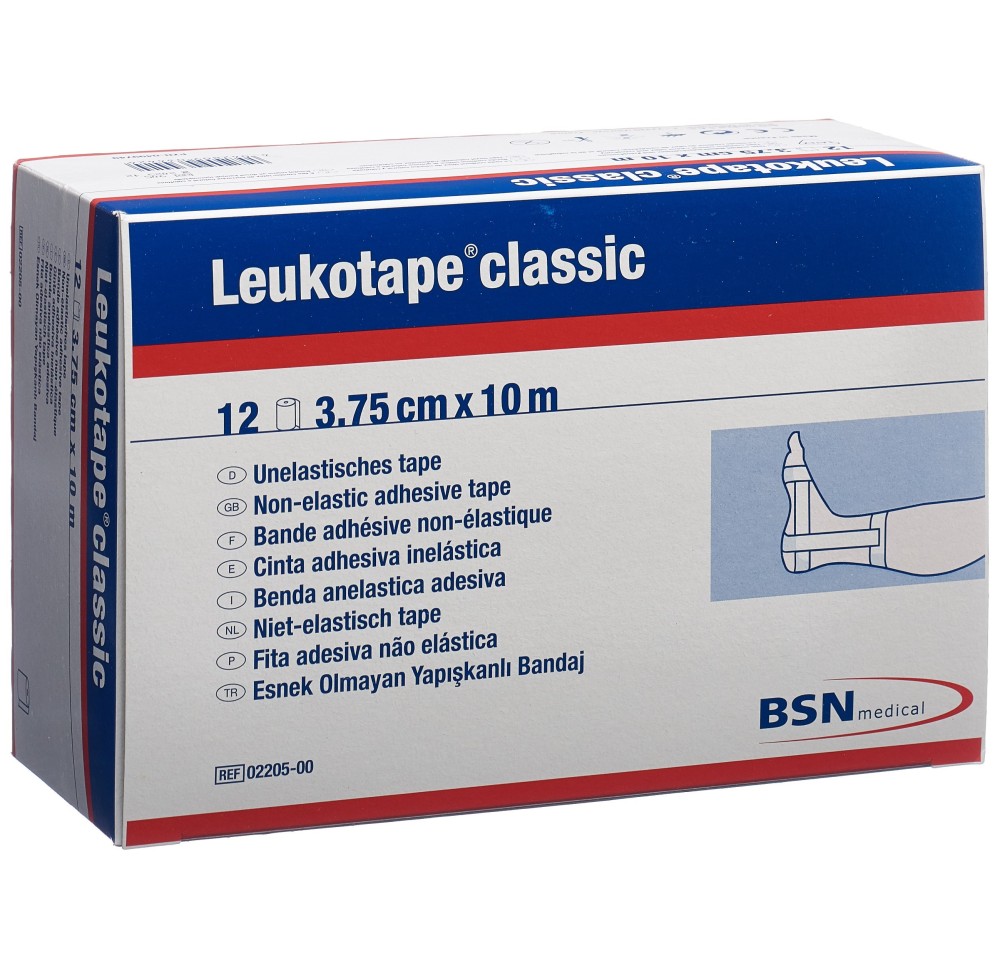 LEUKOTAPE classic economy 10mx3.75cm blanc 12 pce