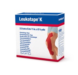LEUKOTAPE K bande tap kinésio 5mx2.5cm rouge