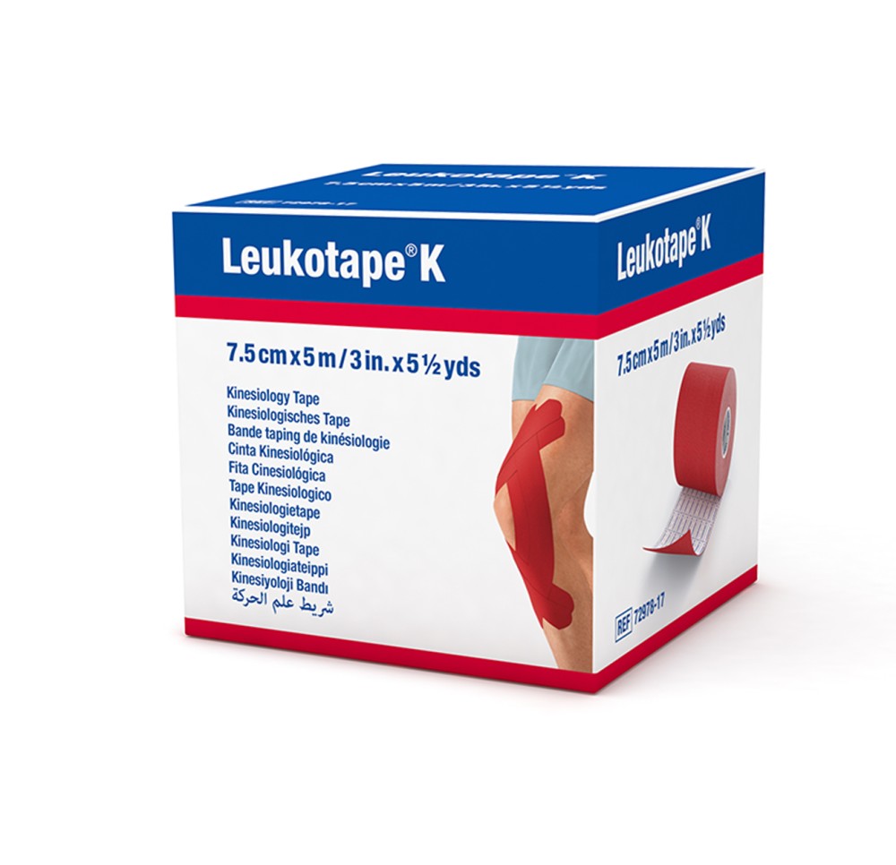 LEUKOTAPE K bande tap kinésio 5mx7.5cm rouge