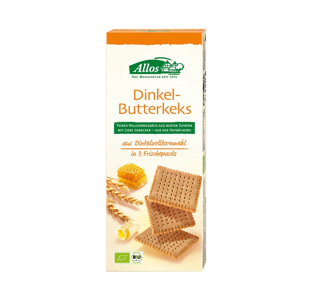 ALLOS biscuits beurre à l'épeautre 150 g ALLOS biscuits beurre à l'épeautre 150 g