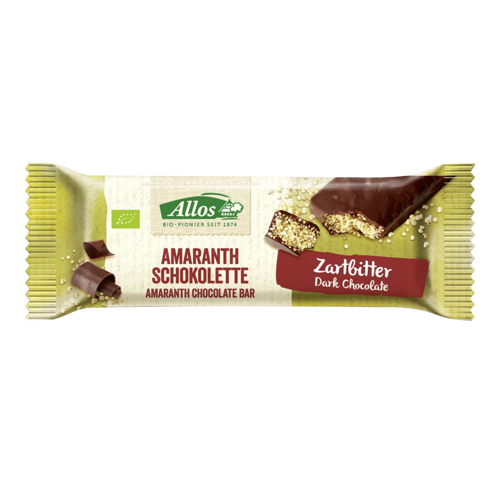 ALLOS barre amarante chocolette noire 25 g ALLOS barre amarante chocolette noire 25 g
