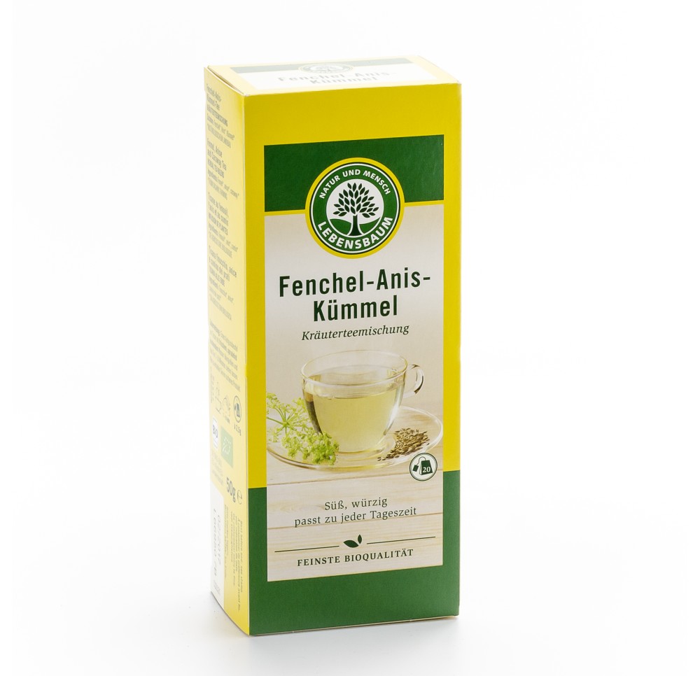 LEBENSBAUM thé fenouil anis cumin 20 sach 2.5 g LEBENSBAUM thé fenouil anis cumin 20 sach 2.5 g