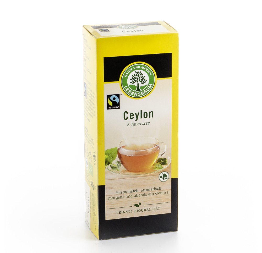 LEBENSBAUM ceylon thé noir 20 sach 2 g LEBENSBAUM ceylon thé noir 20 sach 2 g