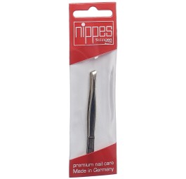 NIPPES Pincette 8cm biseautée nickelé