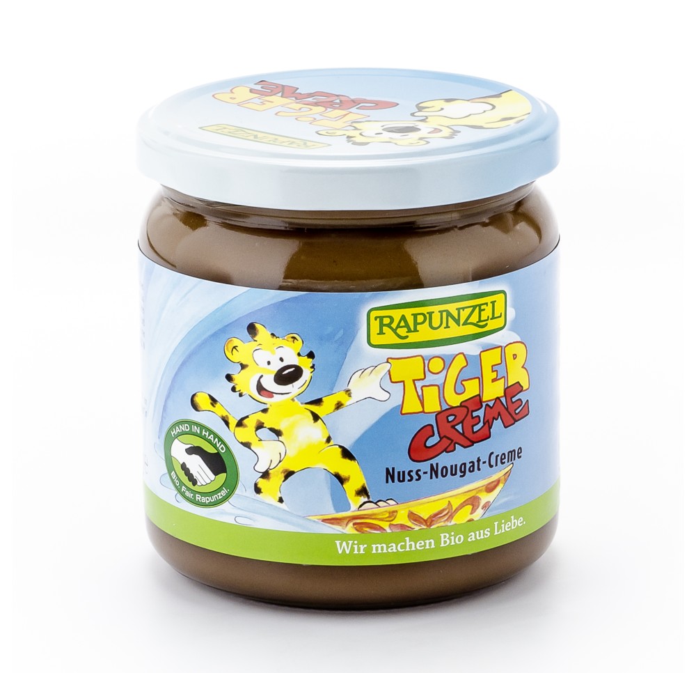 RAPUNZEL Tiger crème noisettes-nougat verre 400 g RAPUNZEL Tiger crème noisettes-nougat verre 400 g