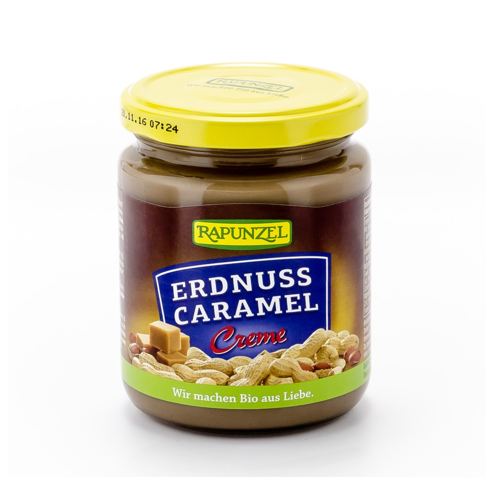 RAPUNZEL pâte tartiner cacahuèt-caram verre 250 g RAPUNZEL pâte tartiner cacahuèt-caram verre 250 g