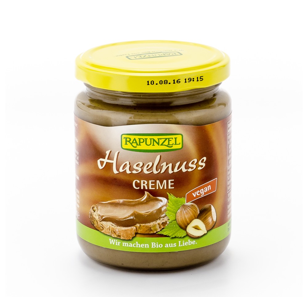 RAPUNZEL pâte tartiner aux noisettes verre 250 g RAPUNZEL pâte tartiner aux noisettes verre 250 g