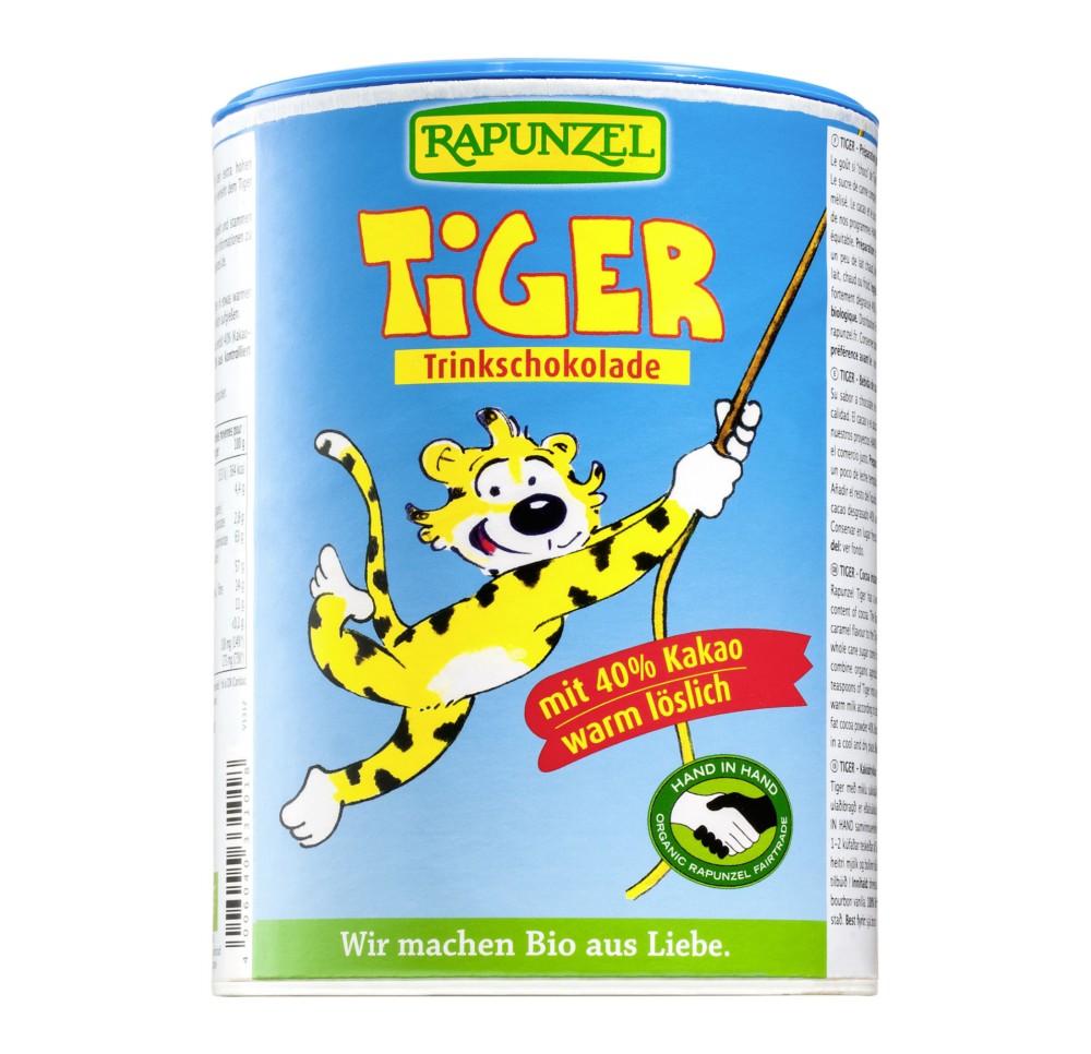 RAPUNZEL Tiger cacao en poudre sucré bte 400 g RAPUNZEL Tiger cacao en poudre sucré bte 400 g