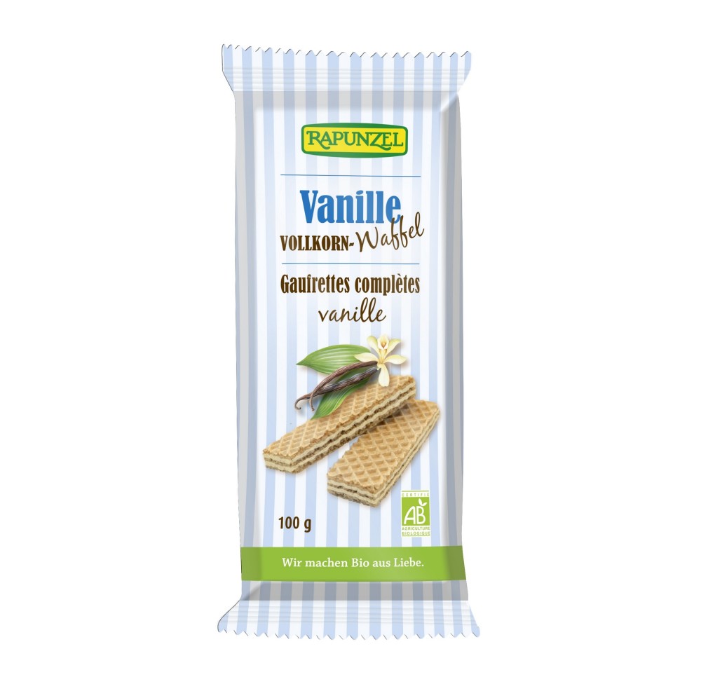 RAPUNZEL gaufrettes complètes à la vanille 100 g RAPUNZEL gaufrettes complètes à la vanille 100 g