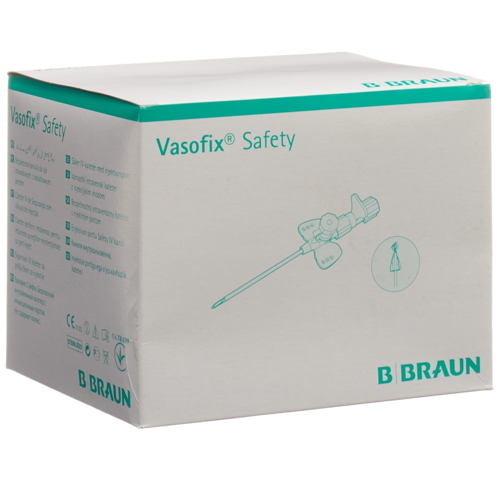 VASOFIX Safety canule iv 20G 1.1x25mm rose 50 pce