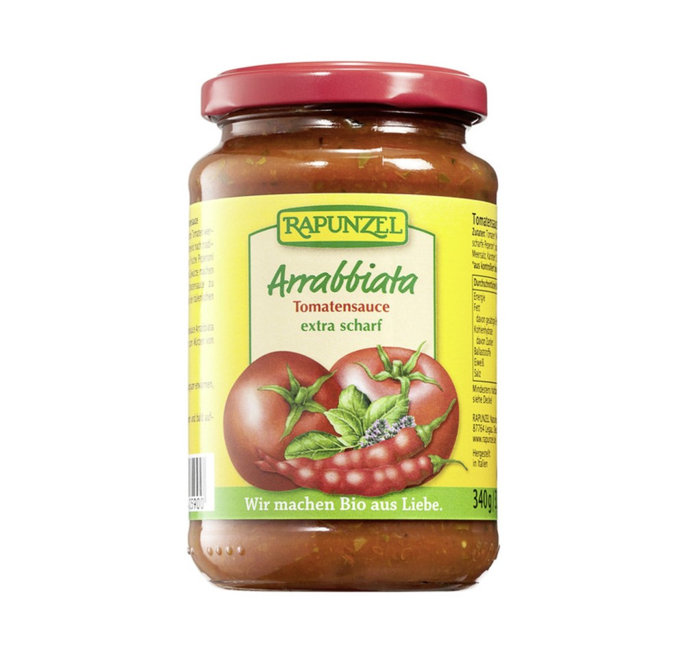 RAPUNZEL sauce tomate Arrabbiata verre 340 g RAPUNZEL sauce tomate Arrabbiata verre 340 g
