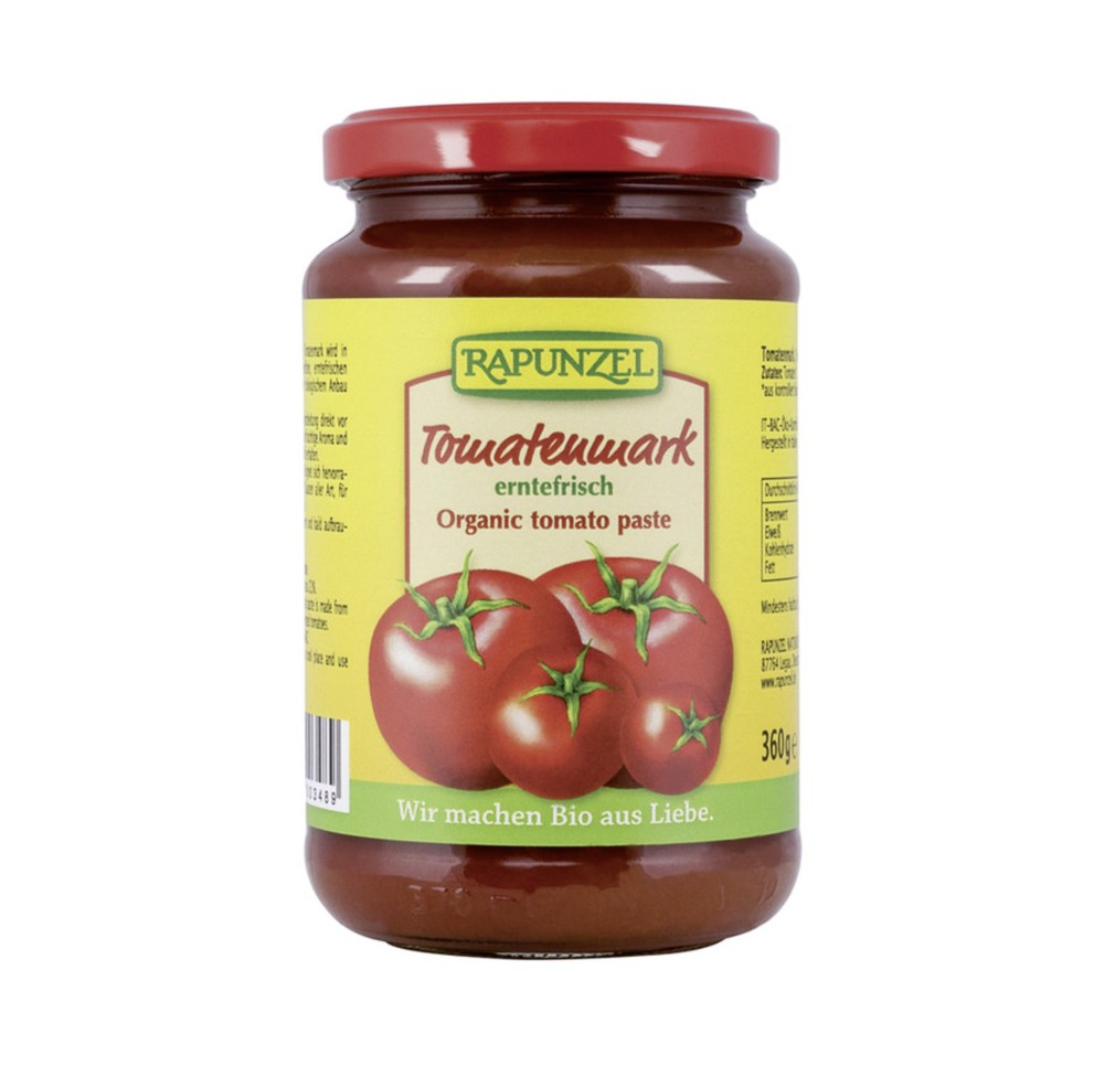 RAPUNZEL concentré de tomate 22 % verre 360 g