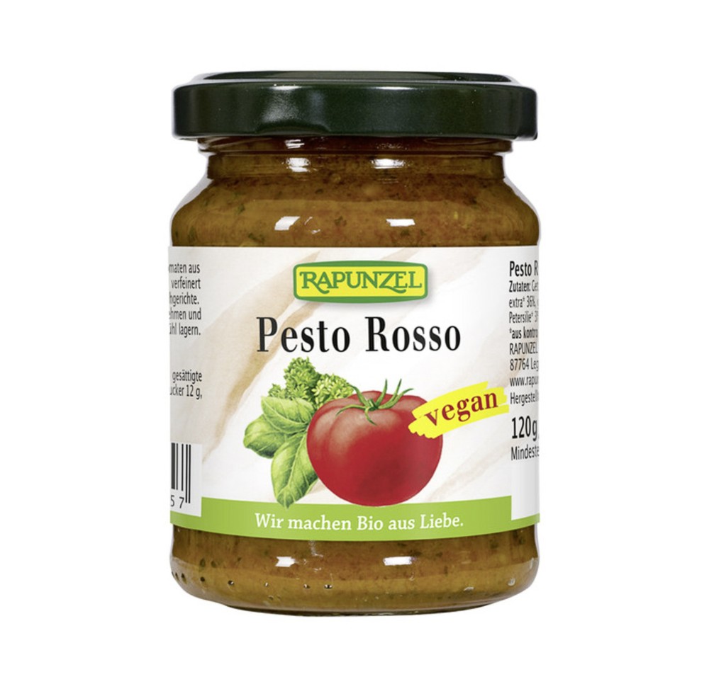RAPUNZEL pesto rosso verre 120 g RAPUNZEL pesto rosso verre 120 g