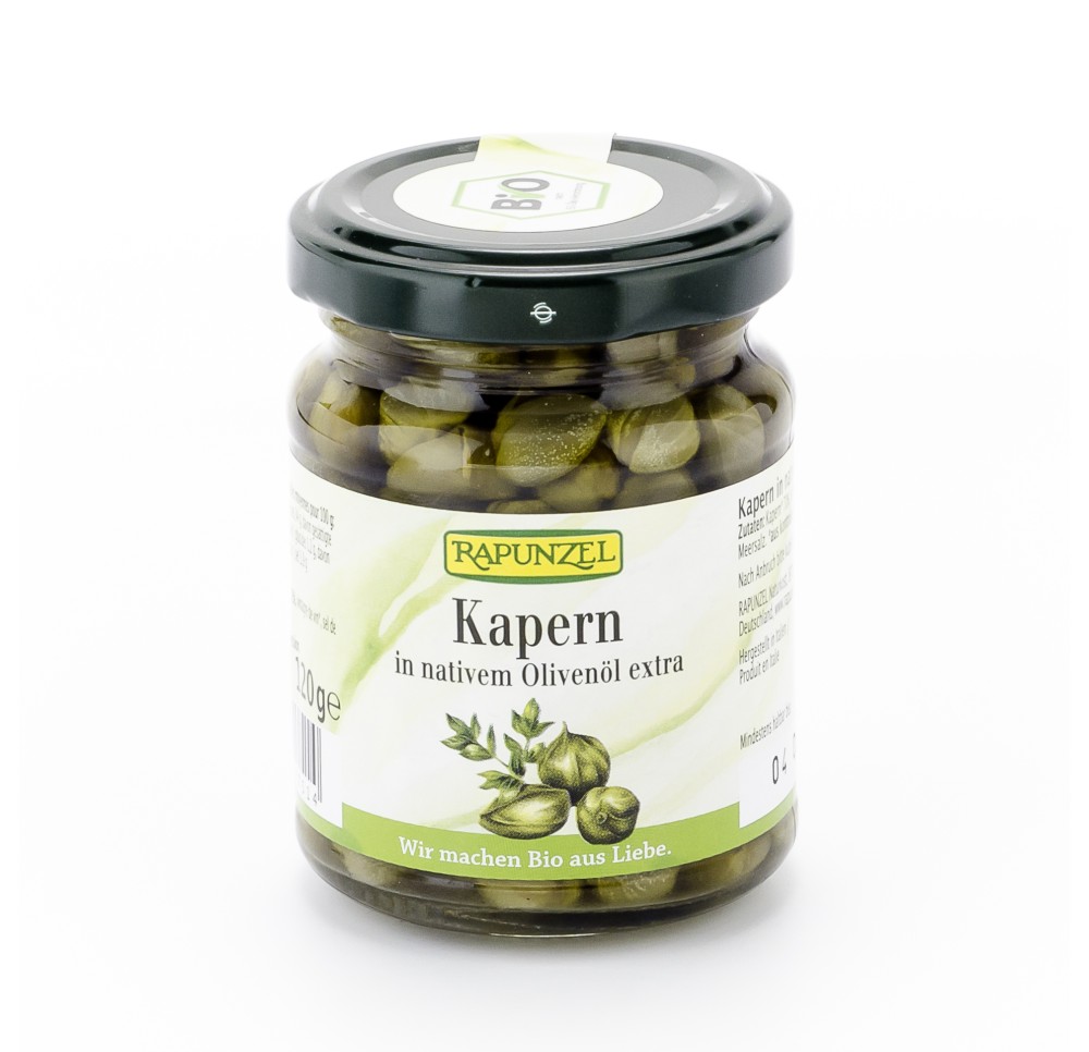 RAPUNZEL câpres à l'huile d'olive verre 120 g RAPUNZEL câpres à l'huile d'olive verre 120 g
