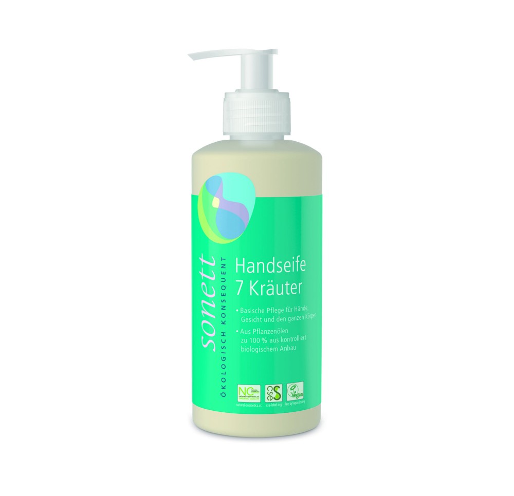 SONETT savon mains 7 herbes flacon pompe 300 ml SONETT savon mains 7 herbes flacon pompe 300 ml