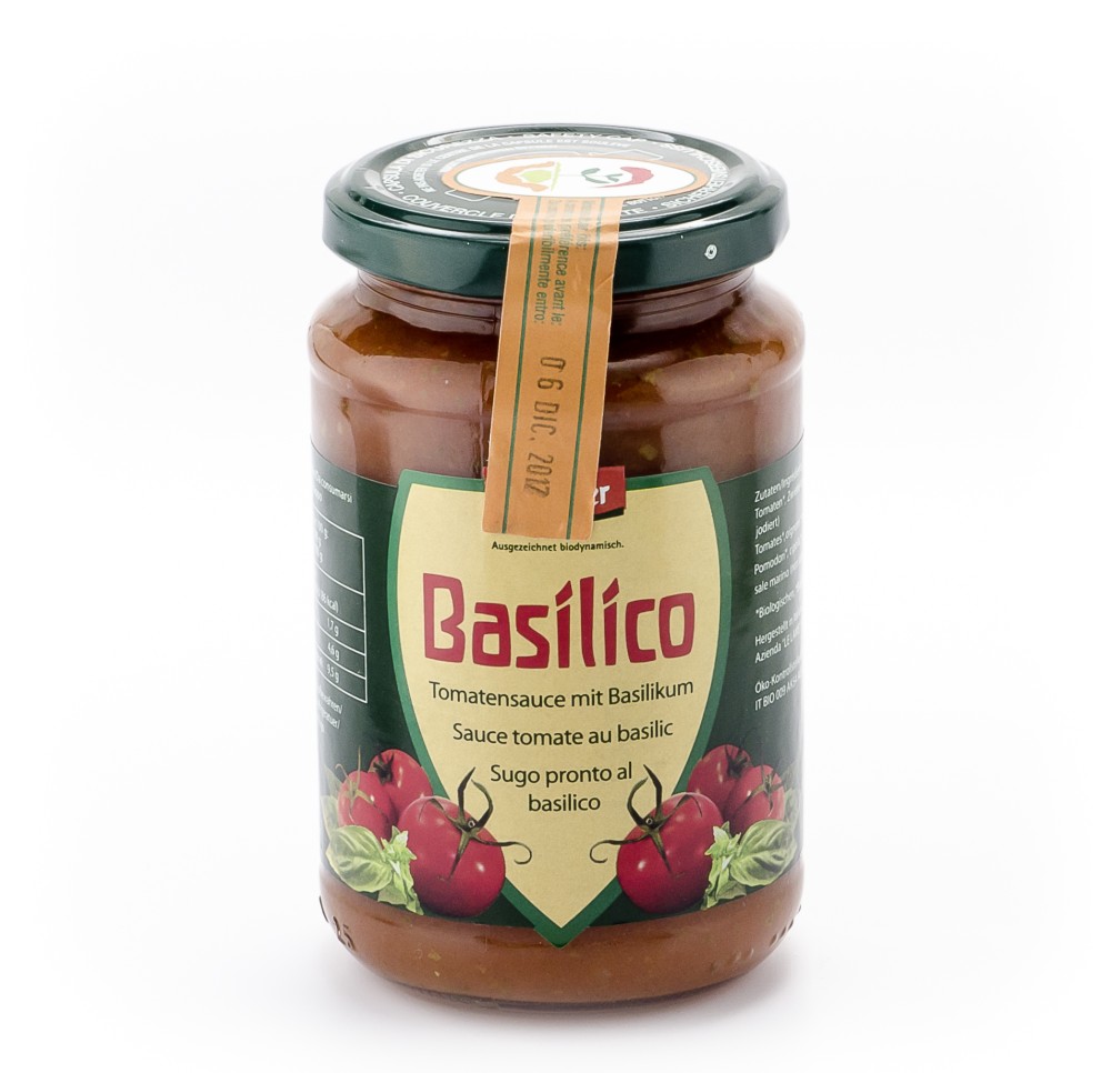 VANADIS sauce tomate Basilico verre 340 g VANADIS sauce tomate Basilico verre 340 g