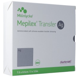 MEPILEX Transfer Ag pans drainage 7.5x8.5cm 10 pce