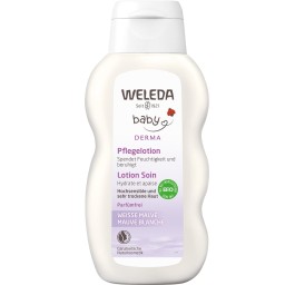 WELEDA BABY DERMA lotion soin mauve blanche 200 ml