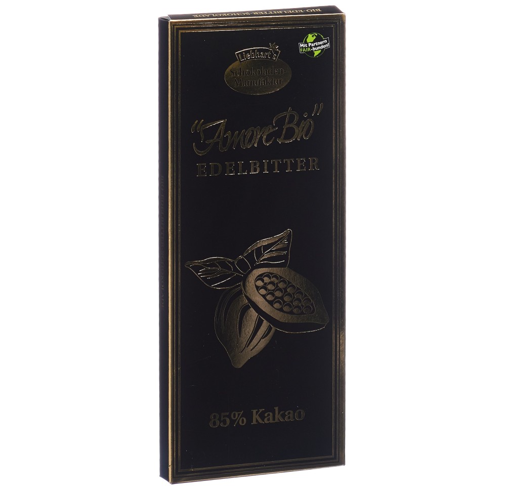 LIEBHART choco mi amère cacao 85% bio 100 g