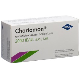 CHORIOMON 2000 UI c solv (seringue) flac 3 pce