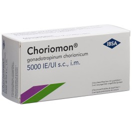 CHORIOMON 5000 UI c solv (seringue) flac 3 pce