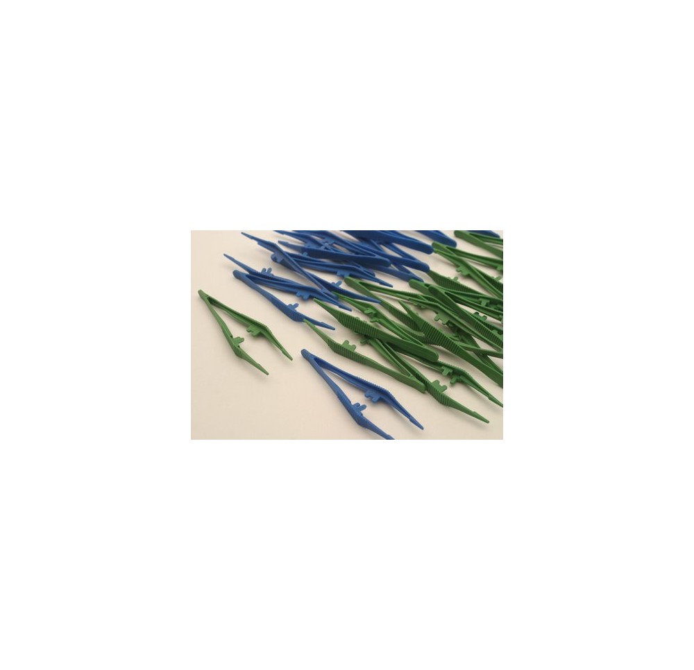 BASTOS pince anat plast 113mm st ver 35 pce