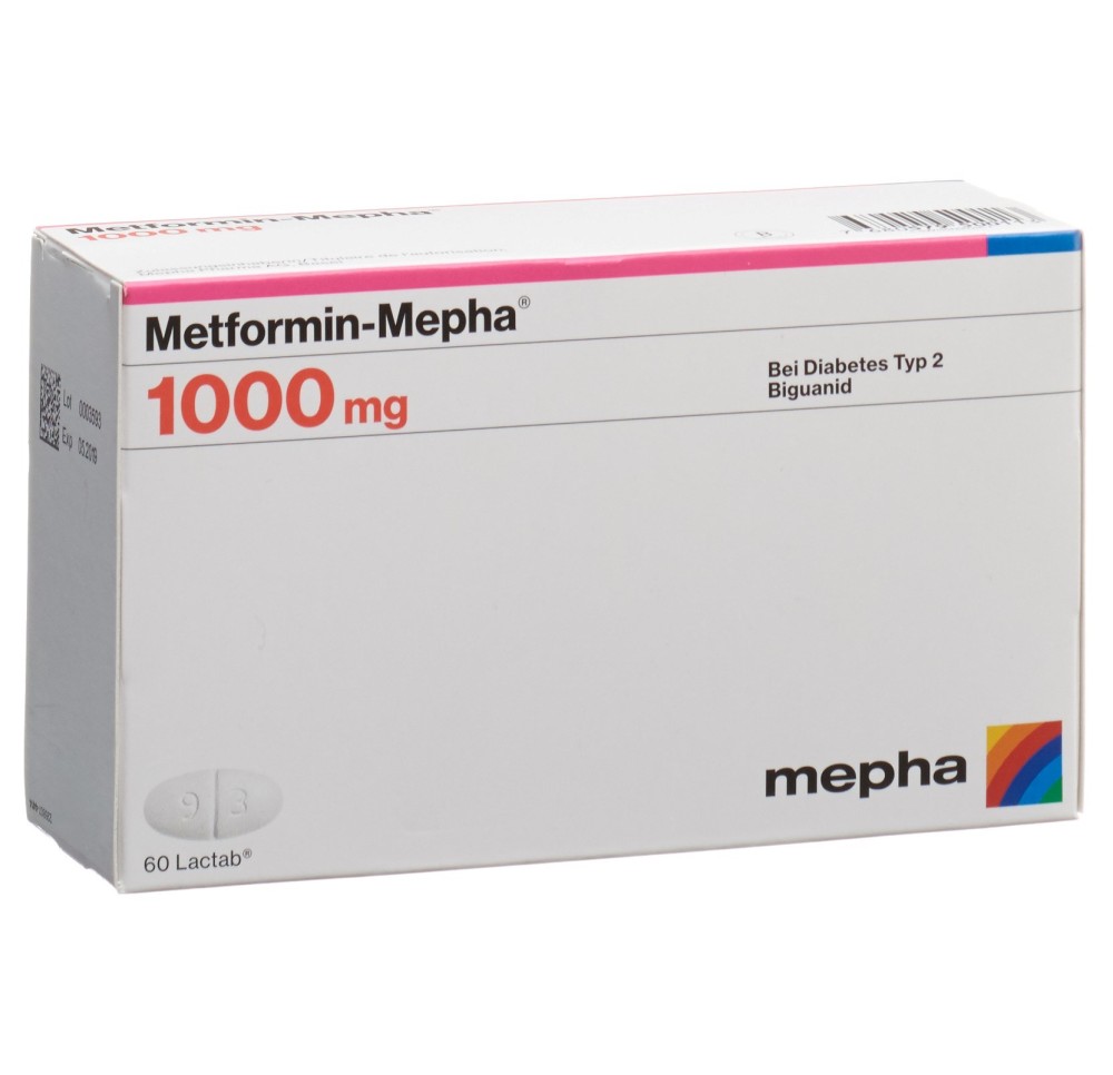 METFORMIN Mepha cpr pell 1000 mg 60 pce METFORMIN Mepha cpr pell 1000 mg 60 pce