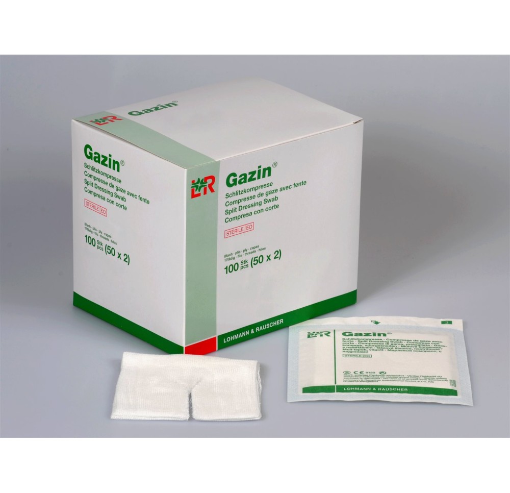 GAZIN compr préfen 10x10cm 8p 17f st 50 x 2 pce