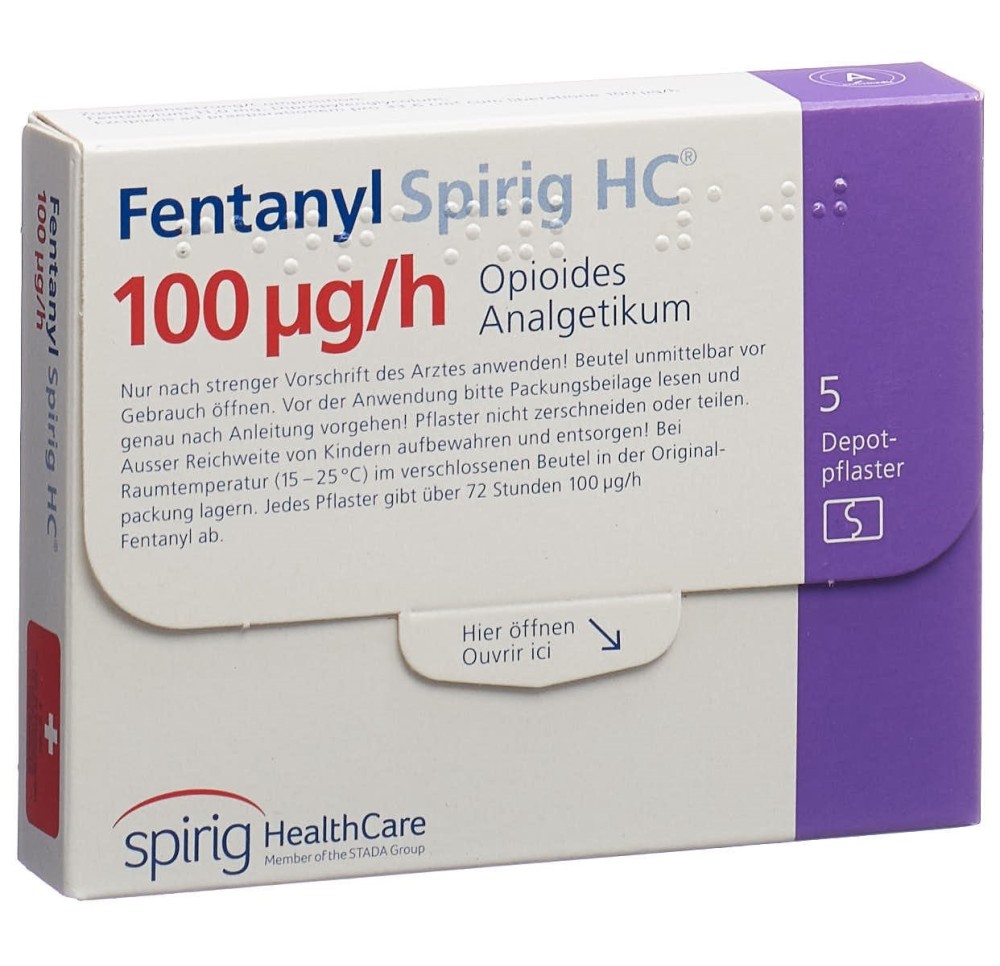 FENTANYL Spirig HC 100 mcg/h disp trans 5 pce FENTANYL Spirig HC 100 mcg/h disp trans 5 pce