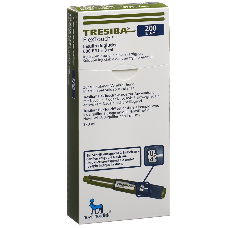 TRESIBA FlexTouch 200 U/ml 3 stylo pré 3 ml TRESIBA FlexTouch 200 U/ml 3 stylo pré 3 ml