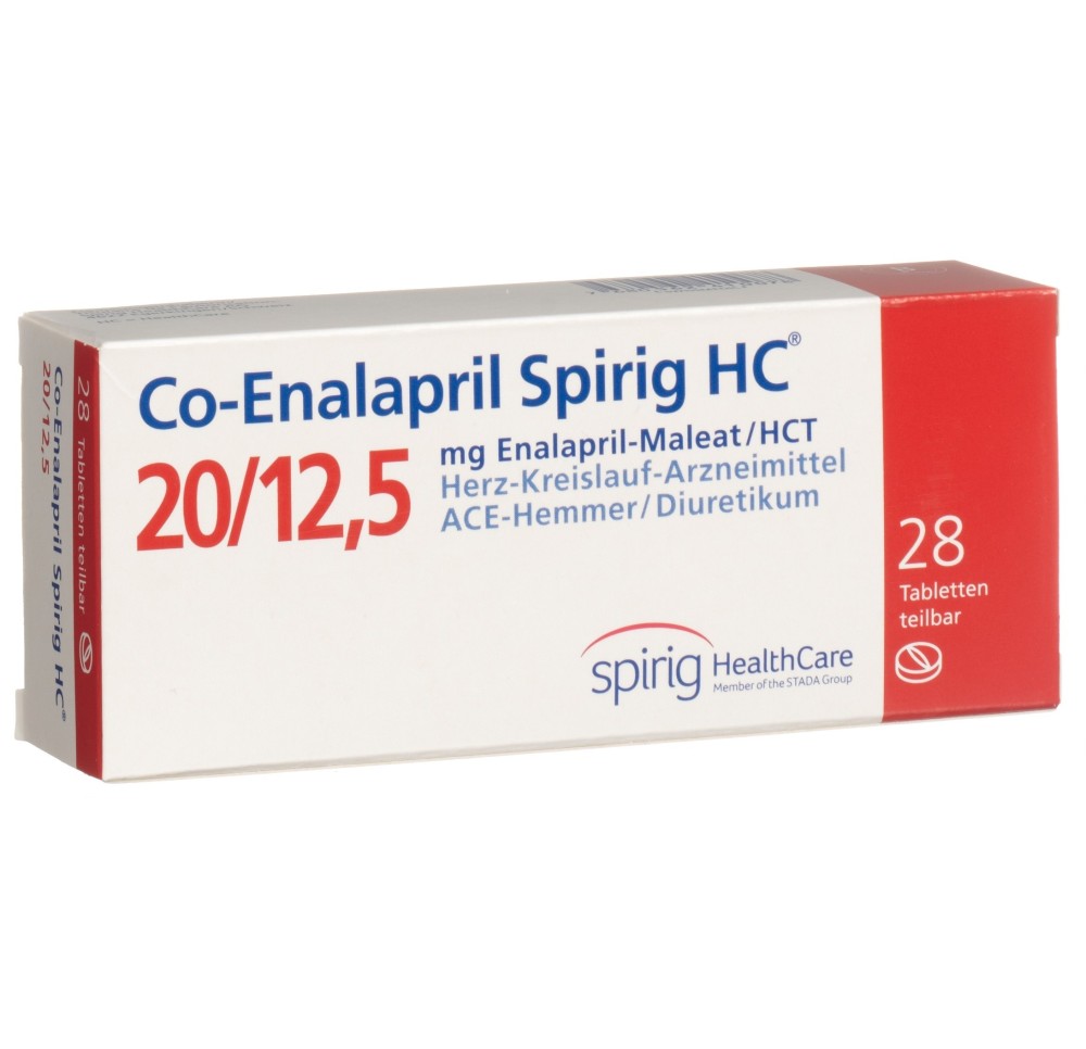 CO-ENALAPRIL Spirig HC cpr 20/12.5 mg 28 pce CO-ENALAPRIL Spirig HC cpr 20/12.5 mg 28 pce
